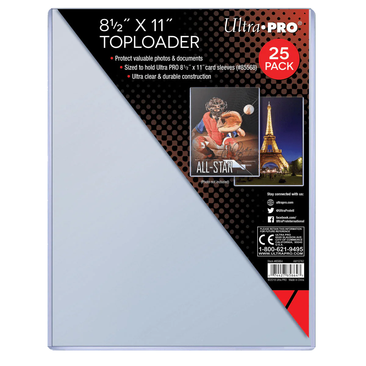 8-1/2" x 11" TOPLOADER® (25ct) for Soft Sleeves