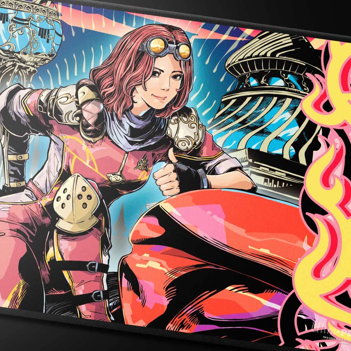 Aetherdrift Chandra, Spark Hunter AR Enhanced Playmat for Magic: The Gathering