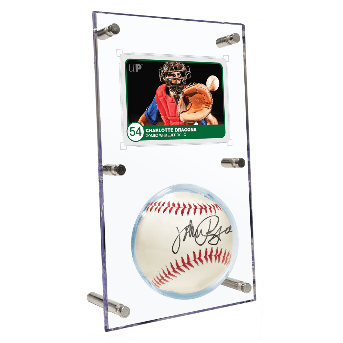 Baseball & Card (35PT) Clear Flip Display Case - Image 2