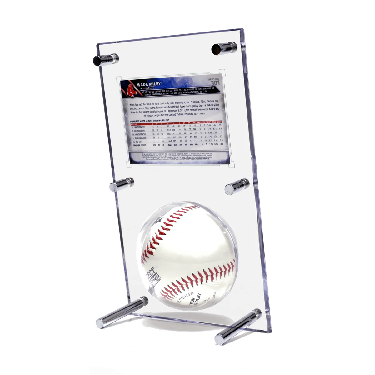 Baseball & Card (35PT) Clear Flip Display Case - Image 4