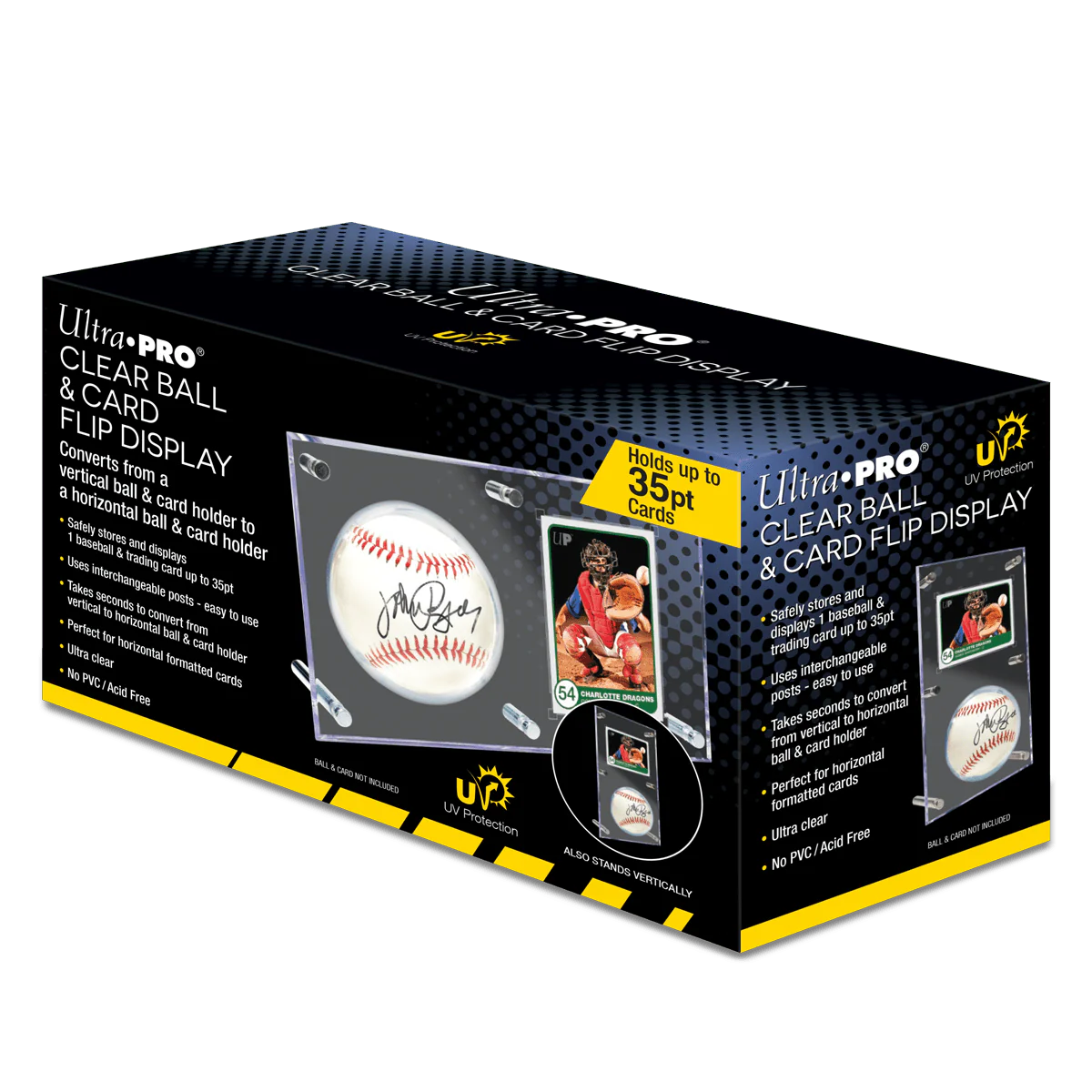 Baseball & Card (35PT) Clear Flip Display Case - Image 5