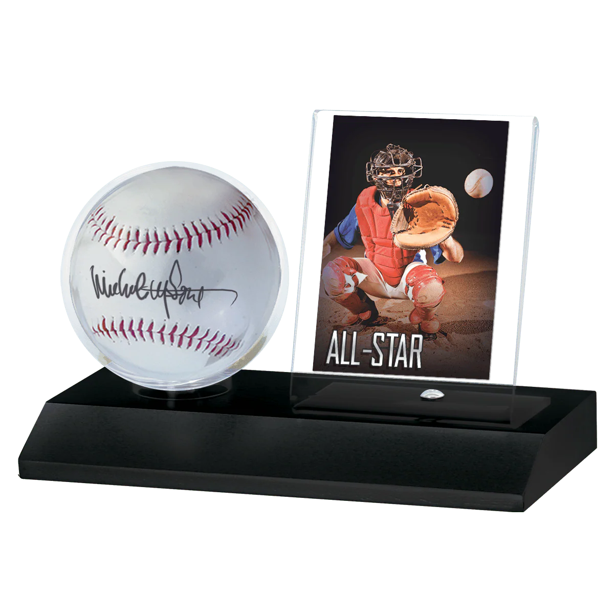 Baseball & Card Wood Display Holder - Image 5