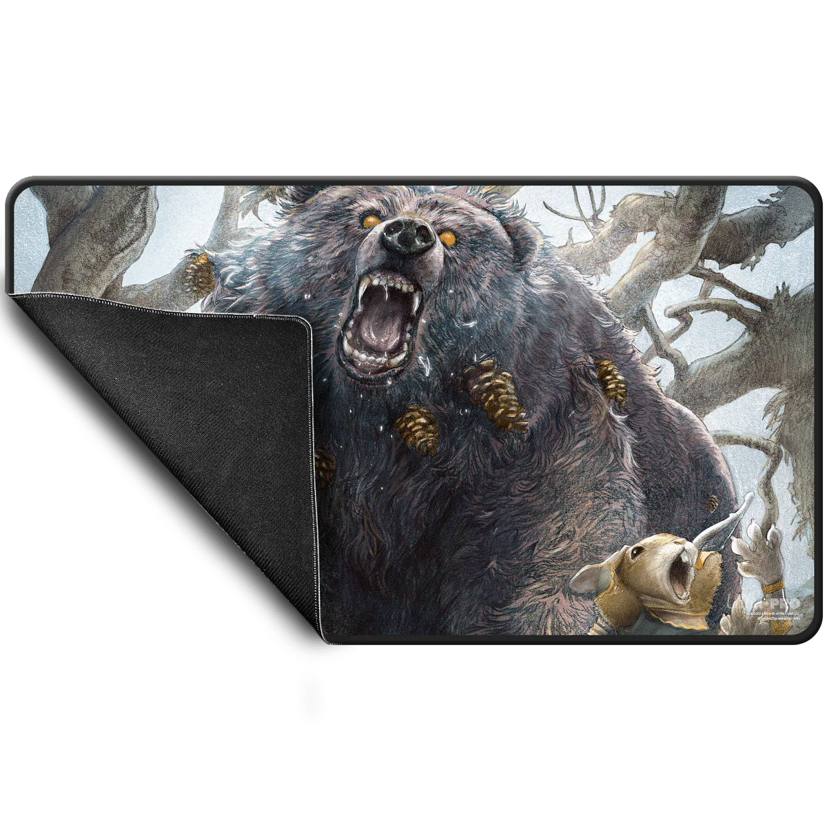 Bloomburrow Lumra, Bellow of the Woods Black Stitched Standard Gaming Playmat for Magic: The Gathering - Image 3
