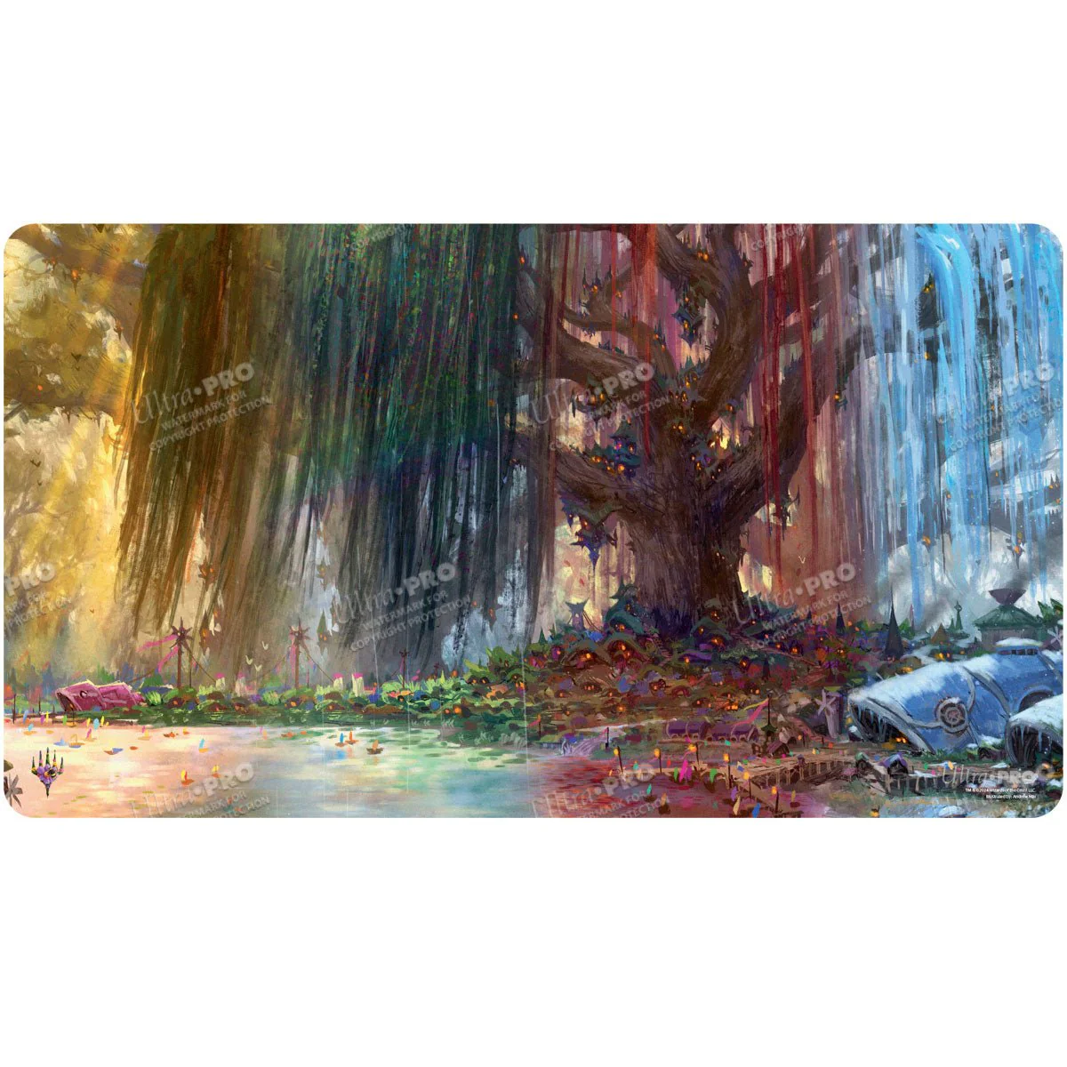 Bloomburrow Season Lands: Three Tree City (Four Seasons) AR Enhanced Standard Gaming Playmat Multi for Magic: The Gathering - Image 2