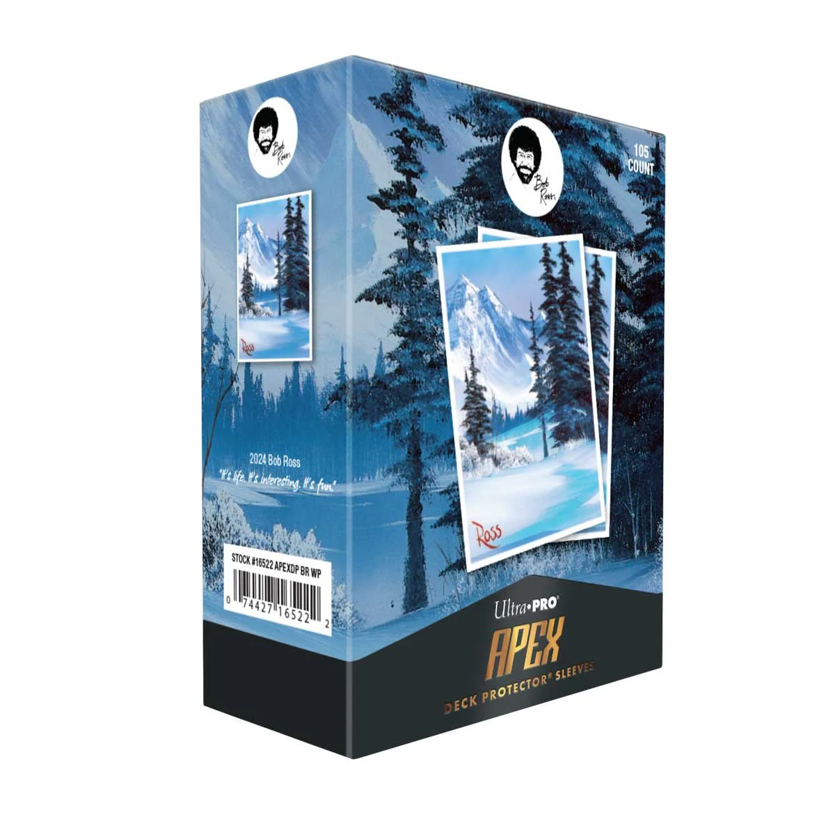 Bob Ross - Winter Paradise 105ct APEX DECK PROTECTOR® Sleeves for Tabletop Gaming - Image 3