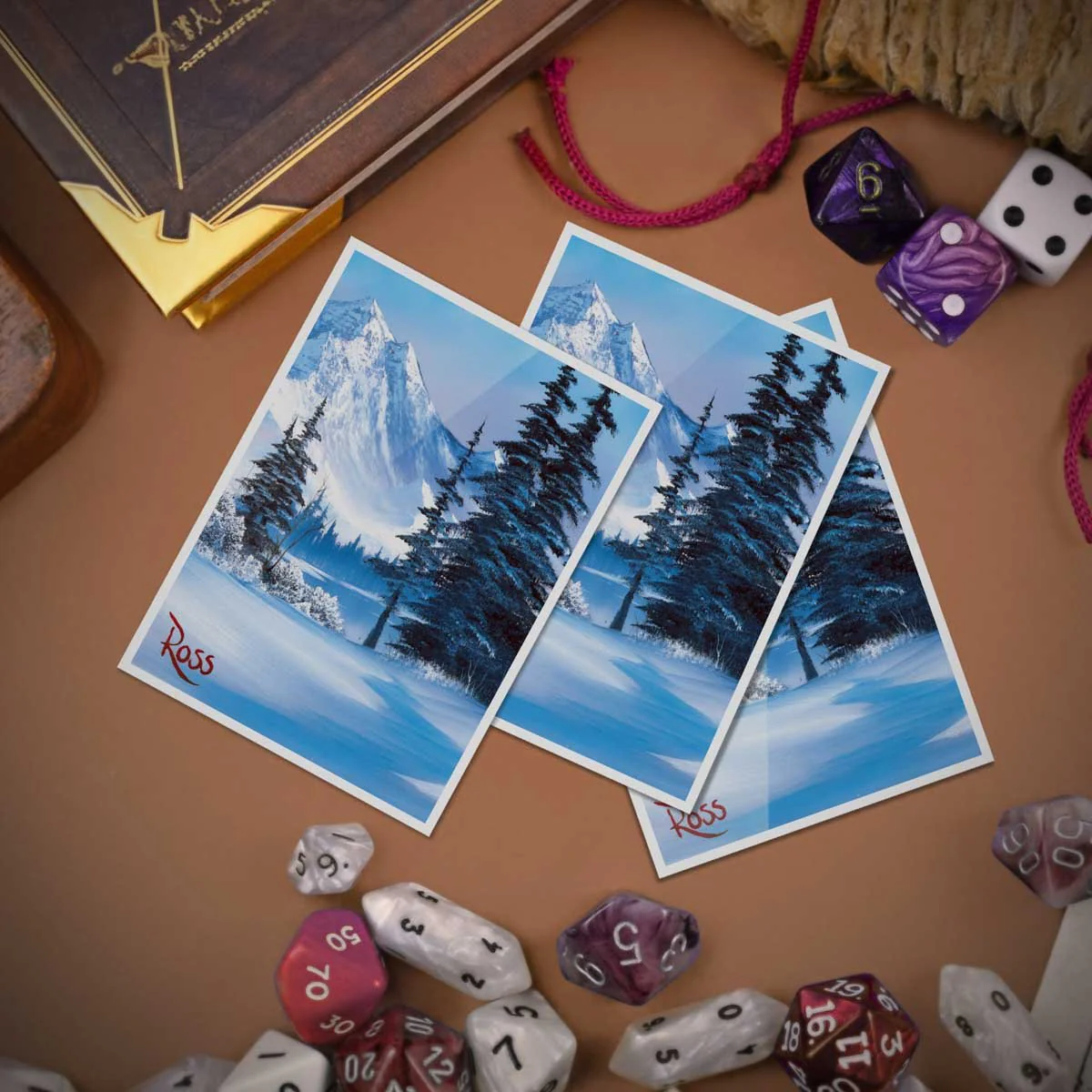Bob Ross - Winter Paradise 105ct APEX DECK PROTECTOR® Sleeves for Tabletop Gaming - Image 4