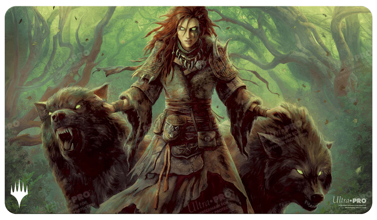 Commander Legends: Battle for Baldur's Gate Faldorn, Dread Wolf Herald Standard Gaming Playmat for Magic: The Gathering