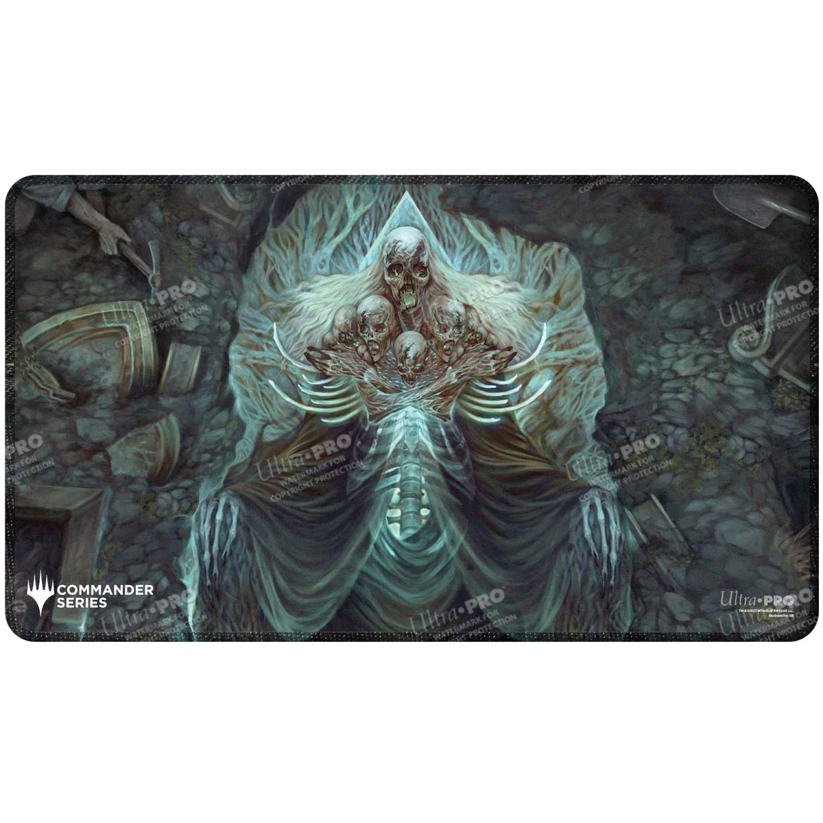 Commander Series #5 - Three Color Wedge - Myrkul Stitched Playmat for Magic: The Gathering - Image 2