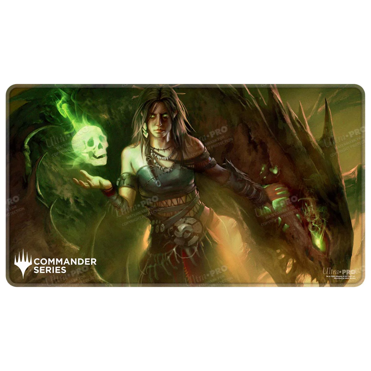 Commander Series #7 Meren of Clan Nel Toth Stitched Playmat for Magic: The Gathering