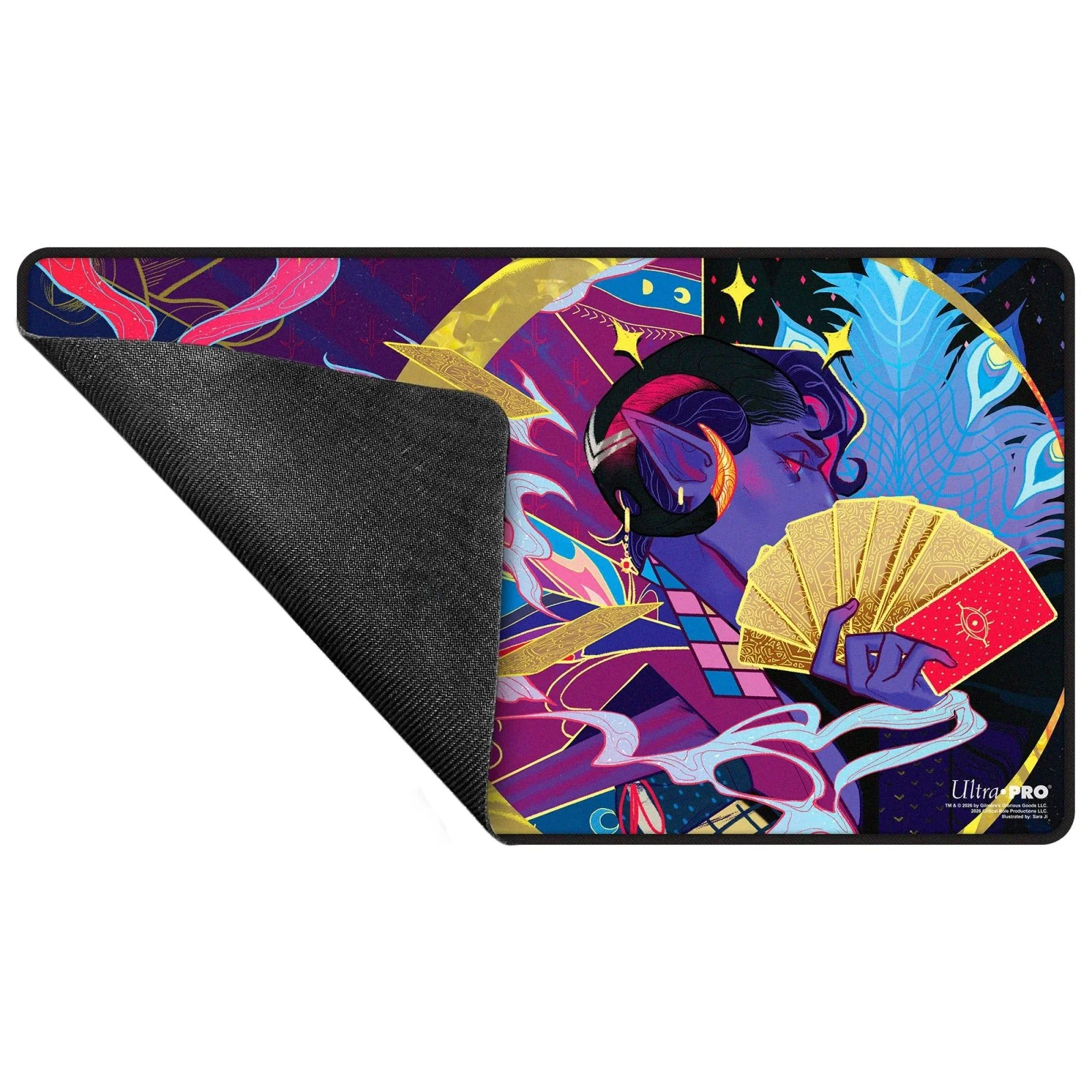 Critical Role Radiants: The Mighty Nein Mollymauk Tealeaf Black-Stitched Playmat for Tabletop Gaming - Image 3