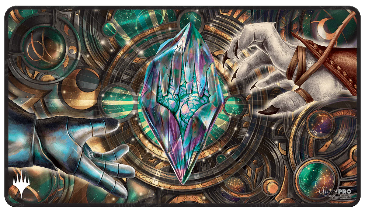 Dominaria United Stylized Planeswalker Symbol Stitched Gaming Playmat for Magic: The Gathering
