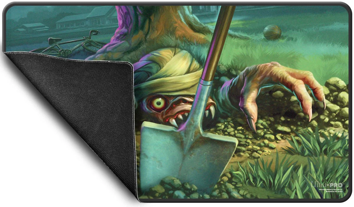 Duskmourn Exhume Black Stitched Standard Gaming Playmat for Magic: The Gathering - Image 3