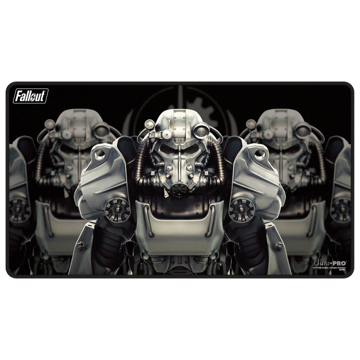 Fallout - Brotherhood of Steel Black Stitched Edge Playmat for Tabletop Gaming