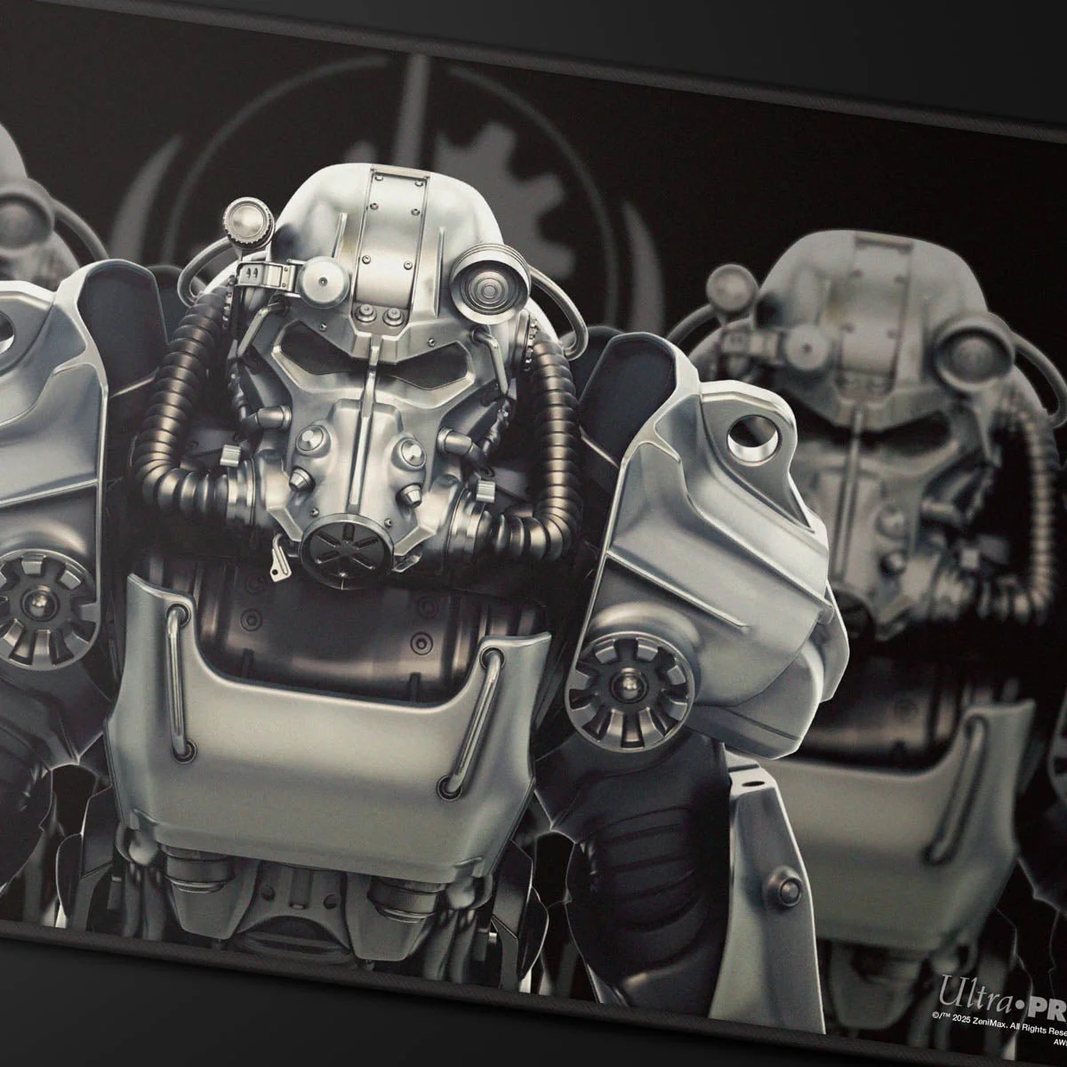 Fallout - Brotherhood of Steel Black Stitched Edge Playmat for Tabletop Gaming - Image 3