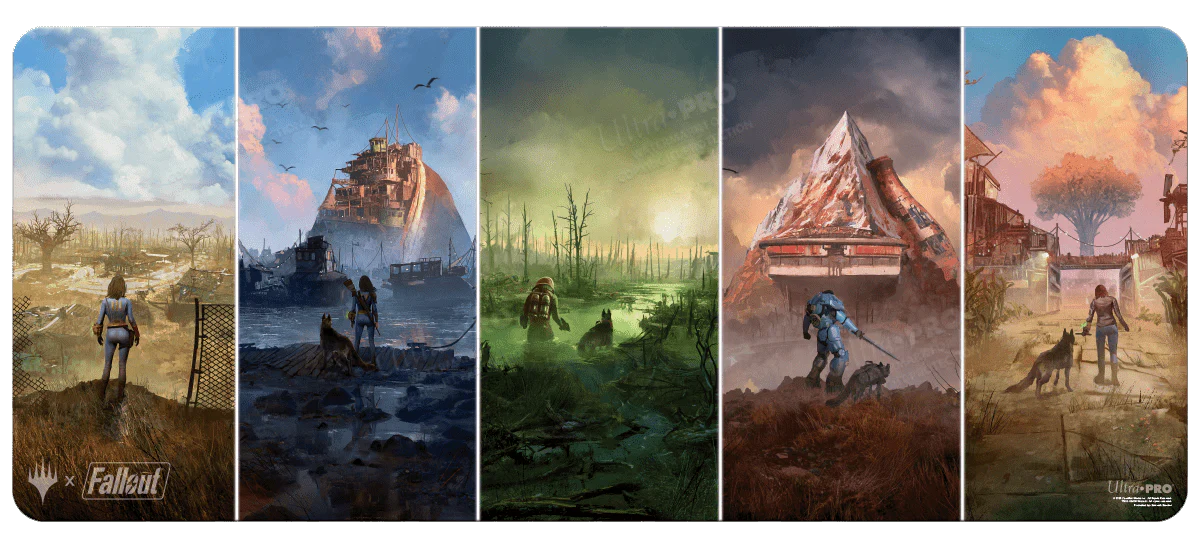 Fallout Wasteland Basic Lands Medley 6ft Table Playmat for Magic: The Gathering