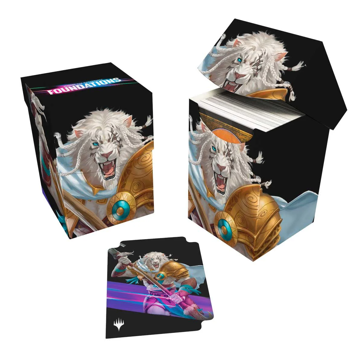 Foundations Ajani 100+ Deck Box Light for Magic: The Gathering - Image 2