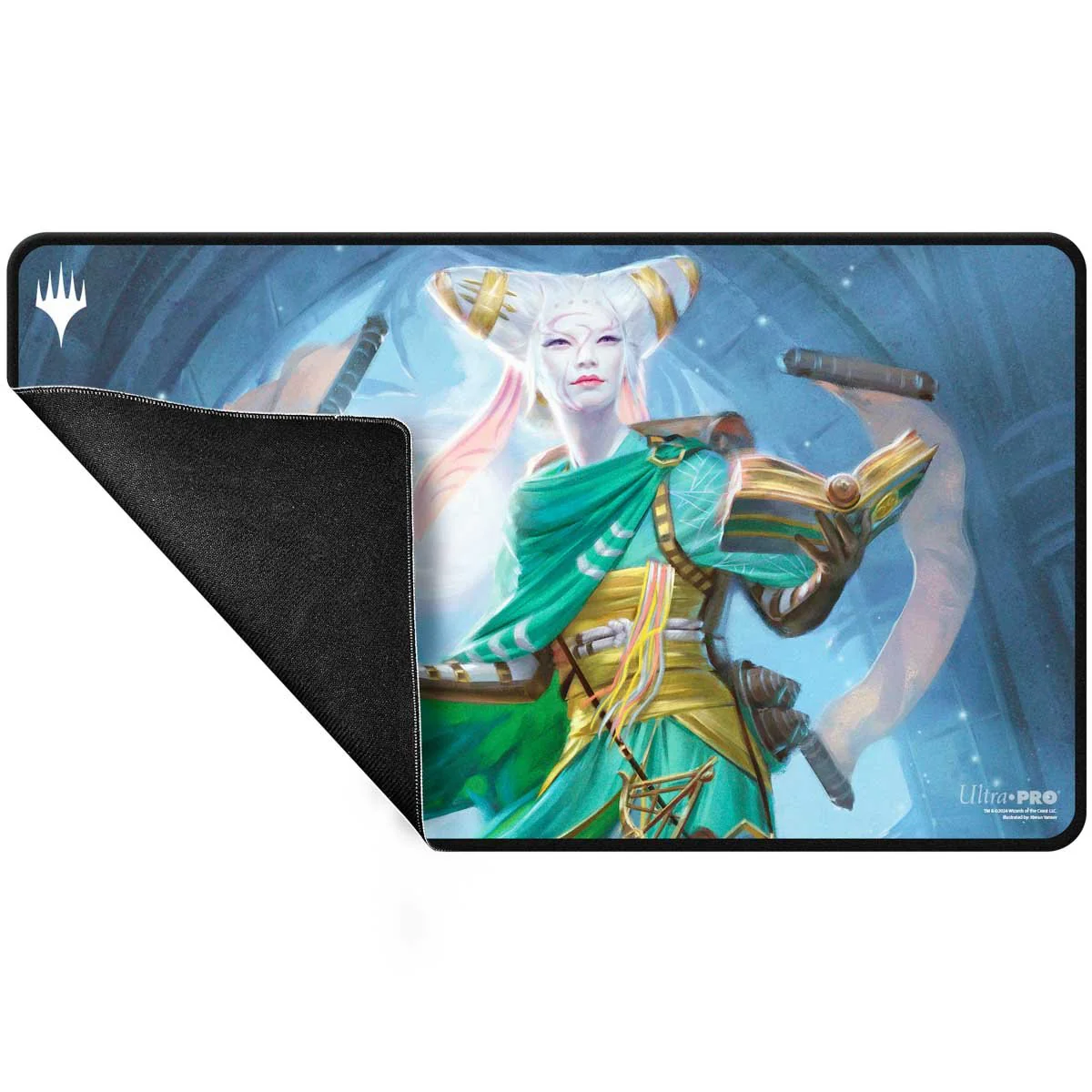Innistrad Remastered Tamiyo, Field Researcher Black Stitched Playmat for Magic: The Gathering - Image 3