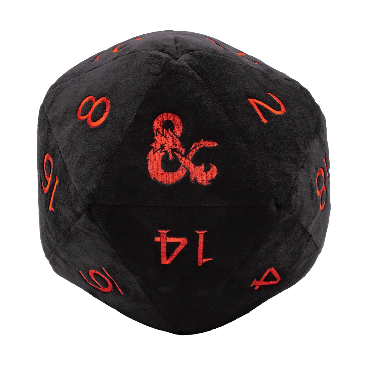 Jumbo Black D20 Novelty Dice Plush for Dungeons & Dragons