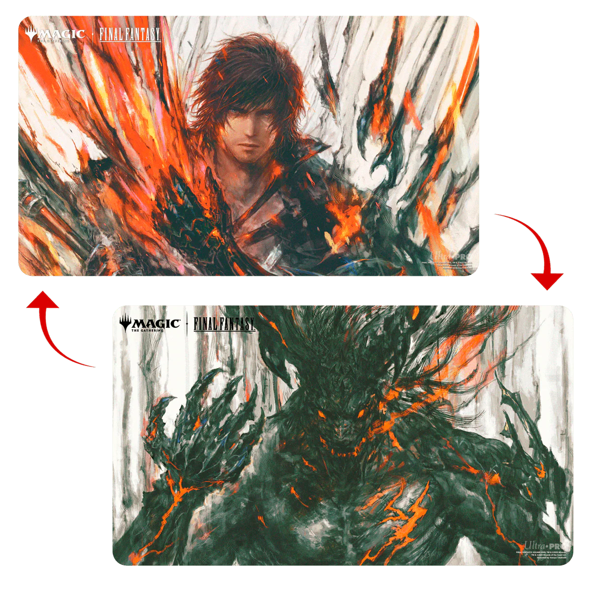 Magic: The Gathering®—FINAL FANTASY™ Clive, Ifrit’s Dominant / Ifrit, Warden of Inferno Double-Sided Playmat - Image 7