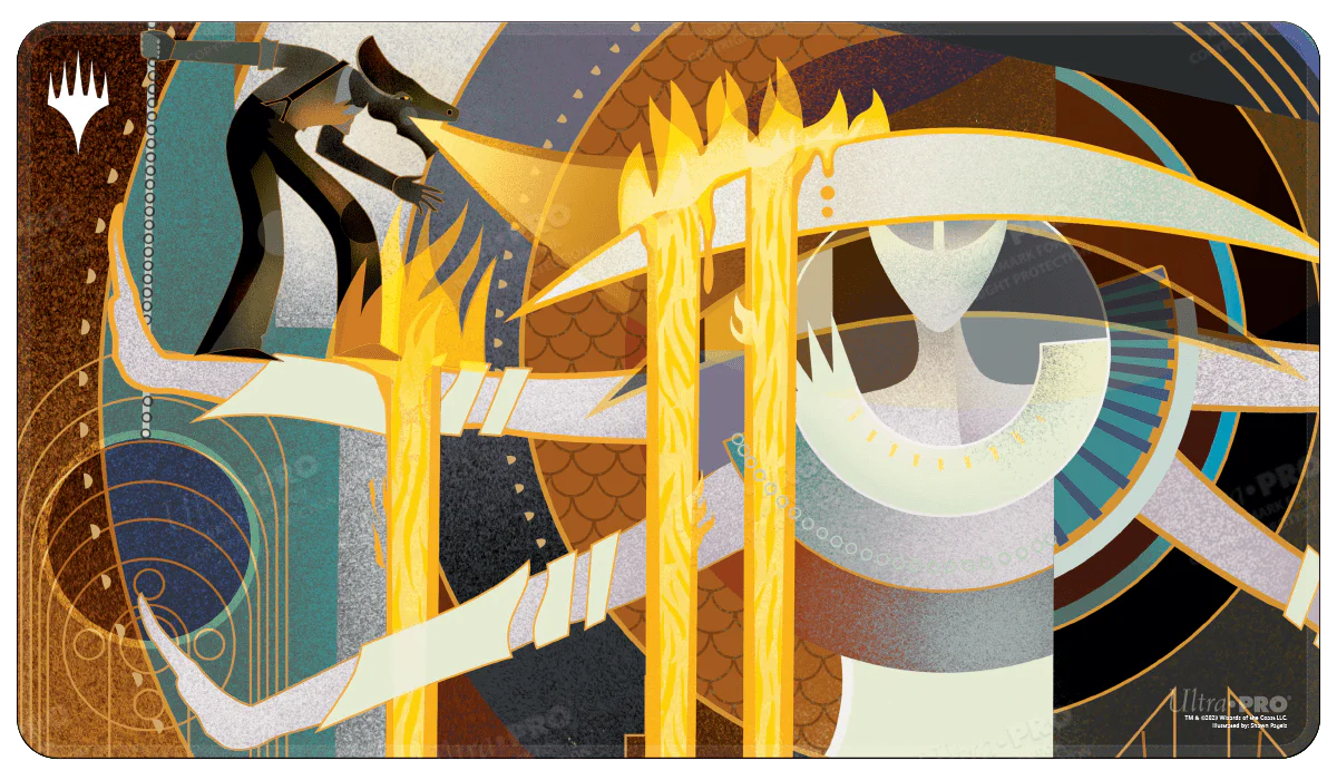 March of the Machine Aftermath Rebuild the City White Stitched Standard Gaming Playmat for Magic: The Gathering