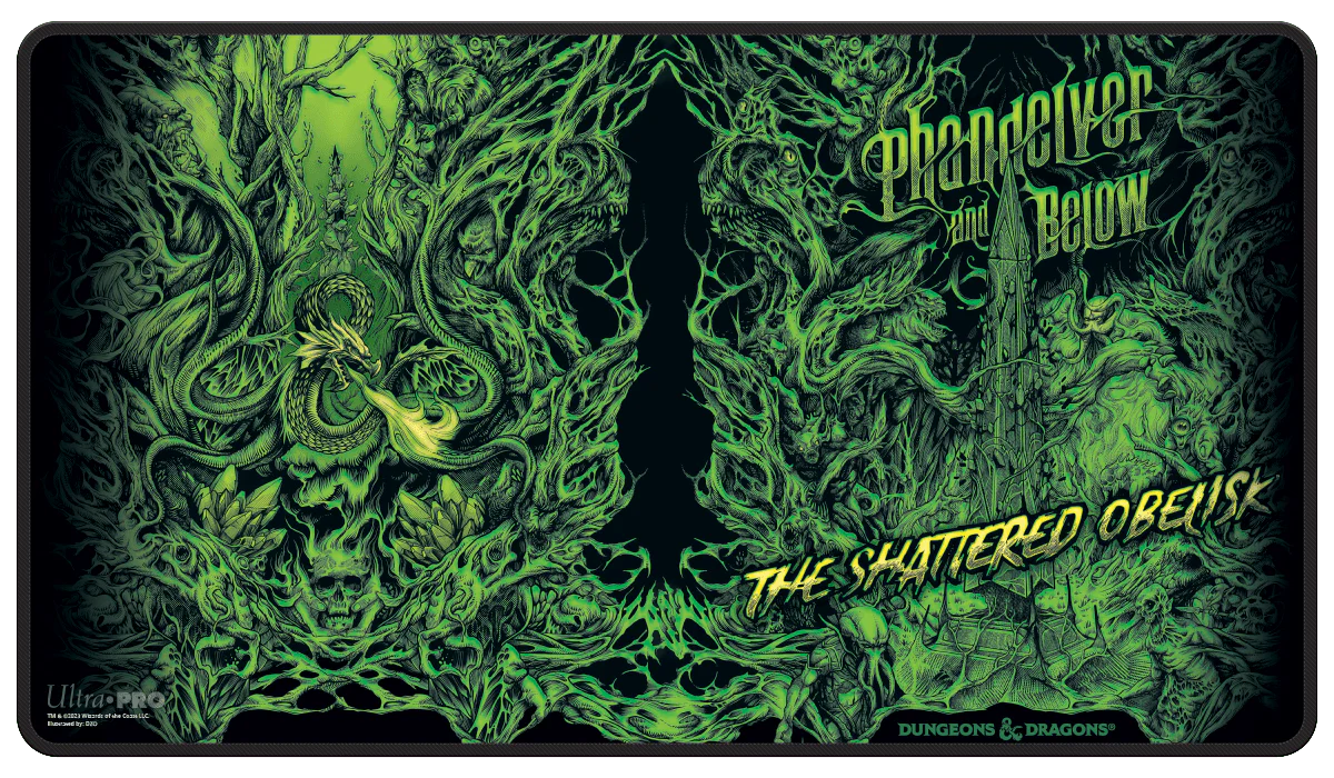 Phandelver and Below: The Shattered Obelisk Black Stitched Standard Gaming Playmat for Dungeons & Dragons