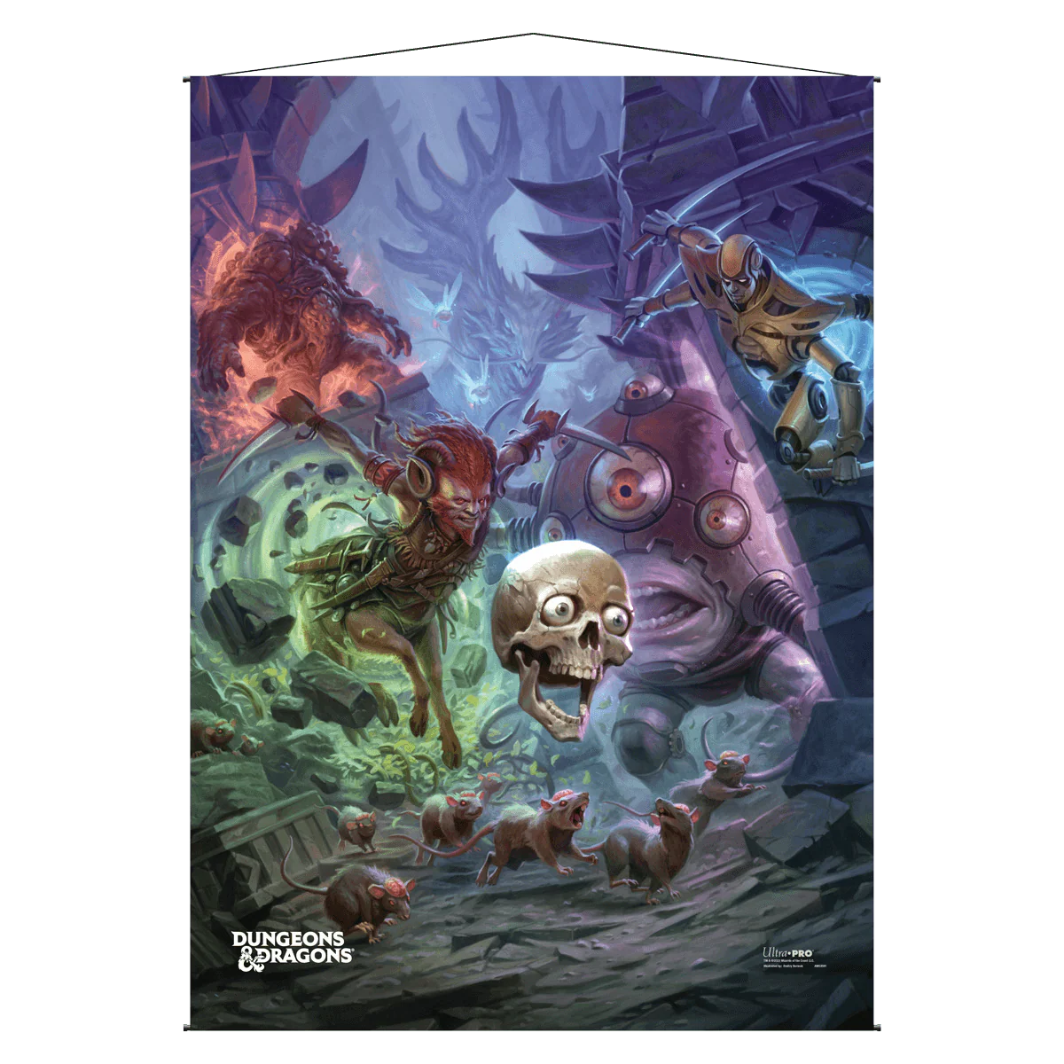 Planescape: Adventures in the Multiverse for Dungeons & Dragons Wall Scroll - Morte's Planar Parade Standard Cover Artwork v2