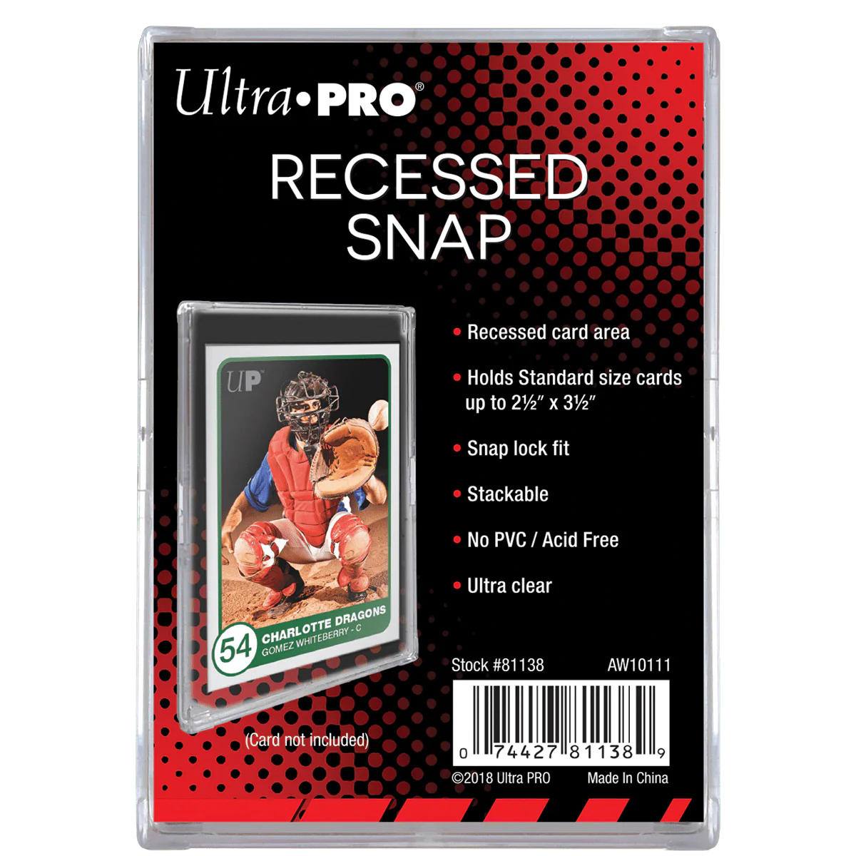 Recessed Snap Card Holder