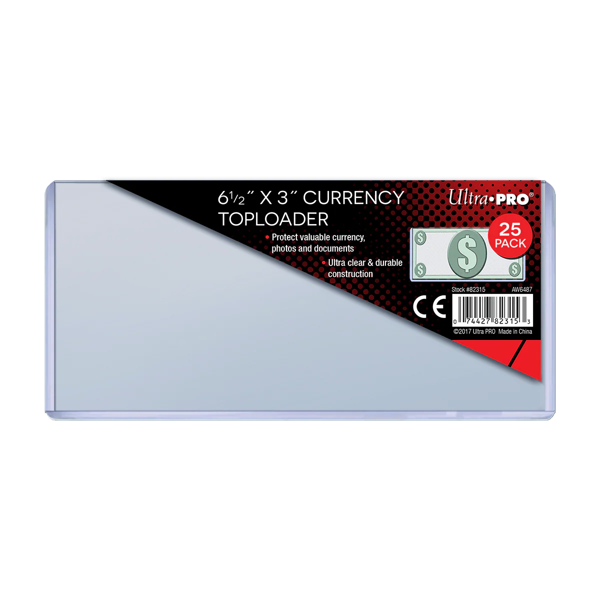 Regular Currency TOPLOADER® (25ct) for 6-1/2" x 3" Bills