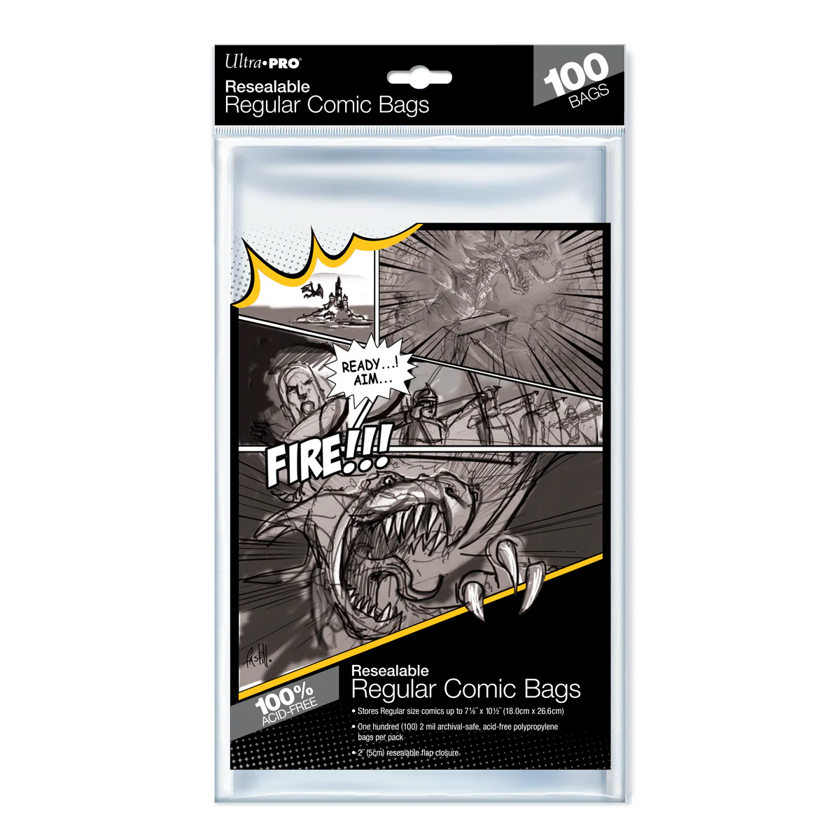 Regular Size Resealable Comic Bags (100ct)