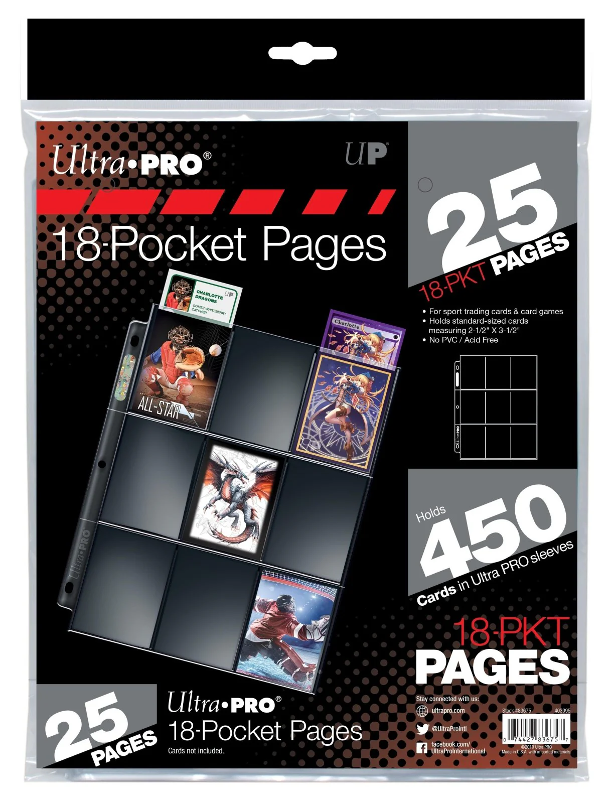 Silver Series 18-Pocket Pages (25ct) for Standard Size Cards - Image 2