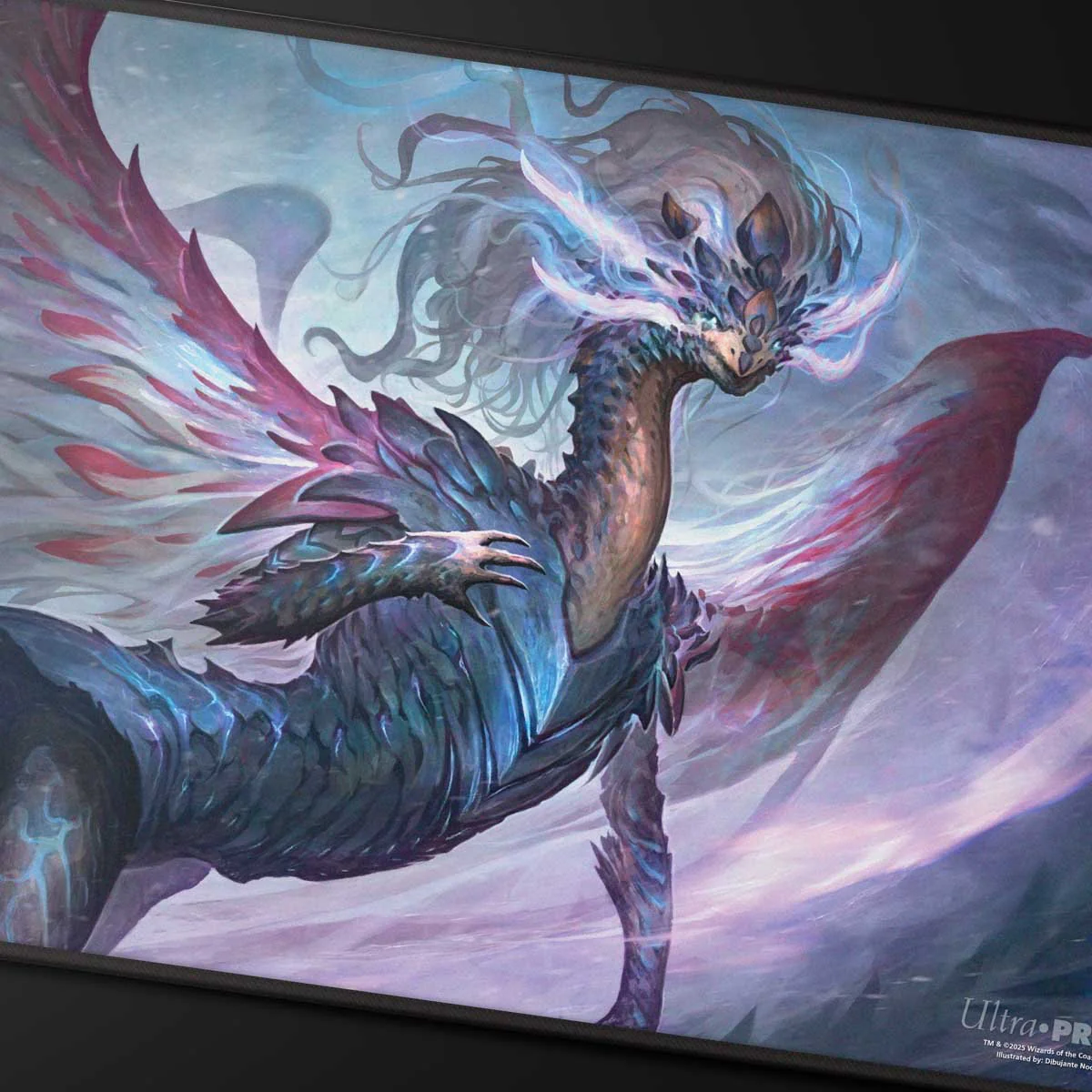 Tarkir Dragonstorm Jeskai Black Stitched Standard Gaming Playmat for Magic: The Gathering