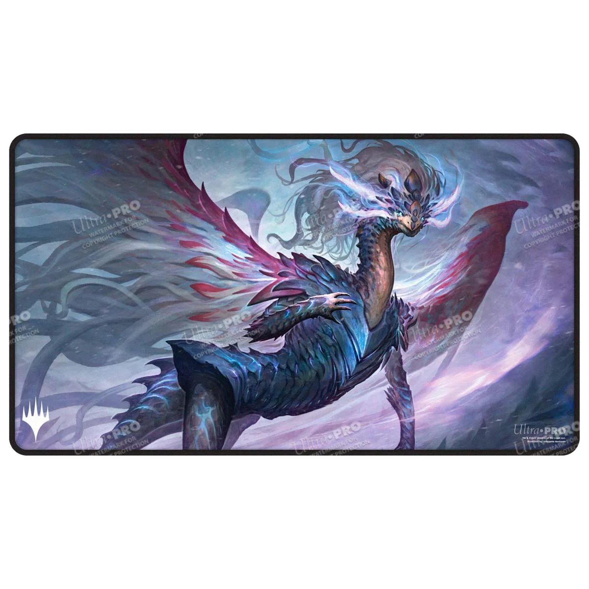 Tarkir Dragonstorm Jeskai Black Stitched Standard Gaming Playmat for Magic: The Gathering - Image 2