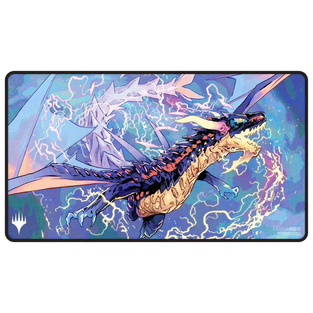 Tarkir Dragonstorm Neriv, Heart of the Storm Black Stitched Playmat for Magic: The Gathering - Image 2