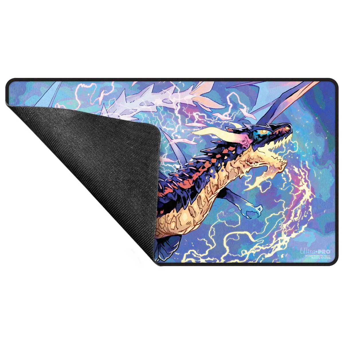 Tarkir Dragonstorm Neriv, Heart of the Storm Black Stitched Playmat for Magic: The Gathering - Image 3