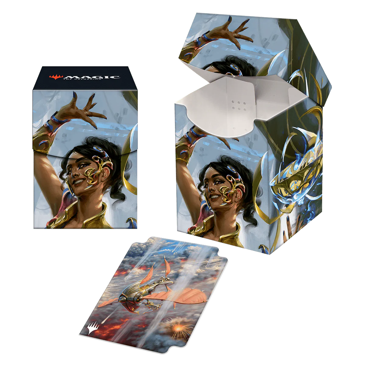 The Brothers' War Saheeli, Filigree Master 100+ Deck Box for Magic: The Gathering