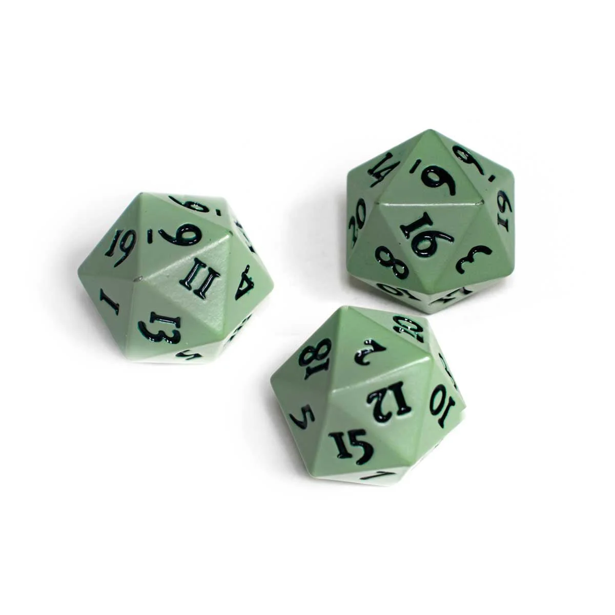 Vivid HEAVY METAL® D20 Dice - Cool Matcha